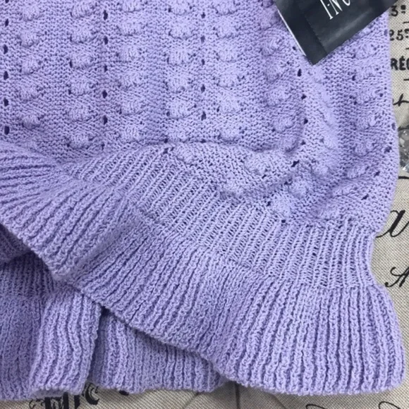 I.N.C Popcorn Stitch Ruffle Sweater - Picture 4 of 6